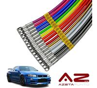 tubi freno in treccia auto aereonautici hel per nissan skyline r34 gt t 2.5