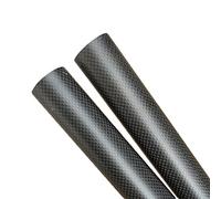 Tubi in fibra di carbonio, Tubo in fibra di carbonio Barra in in 3K Asta cava, Opaco semplice Elevata durezza tagliabile for Drone Quadcopter 500Mm 2 Pezzi 17-20Mm(17Mm*16Mm)