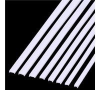 Tubi in plastica ABS 50 strisce di plastica bianche for kit costruzione modelli, tubi ABS a forma H da 500/250 mm, bastoncini for modellismo artigianale(250mmx2.5x1.5mm)