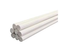 Tubi in plastica ABS Barre solide rotonde in ABS da 10 pezzi, asta in plastica 1 a mm di diametro for materiale modello fai-da-te, solida rotonda bianca lunga 20 pollici/500(2x500mm)