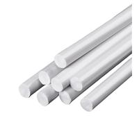 Tubi in plastica ABS Barre solide rotonde in ABS da 10 pezzi, aste bianche in plastica for modellismo di case fai-da-te, barra solida rotonda bianca lunga 25 cm, modello(1x250mm)