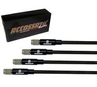 Tubi in Treccia Accossato Nero Carbon per Ford Mondeo MK4 1.6 EcoBoost 2011-, Numero Tubi : 4