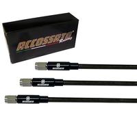 Tubi in Treccia Accossato Nero Carbon per Honda S2000 2.0 AP1 1999-, Numero Tubi : 3