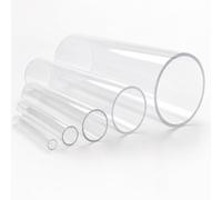 Tubi in Vetro Acrilico Trasparente da 1 m, Diametri Esterni 10-150 mm, Spessore Parete 2-3 mm, Tubo Rigido PMMA per Fai da Te, Modellismo, Artigianato ed Espositori (10 MM)