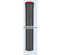 Tubi per canna fumaria stufa pellet diametro 80 acciaio smaltato nero opaco