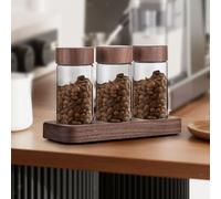 Tubi per chicchi di caffè Organizzatore da banco per tè Barattolo di vetro