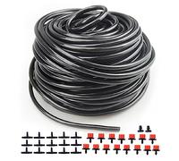 Tubi per Impianto irrigazione capillare a goccia, flessibile in PVC 4/7mm, Tubazione per Giardino Serra (30m)