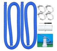 Tubi per piscina sepolti - Tubo per pulitore per piscina da 99 cm, di collegamento con 4 morsetti resistenti per circolazione 'acqua e aspirazione manuale