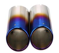 Tubi Punta Silenziatore Scarico Per Auto In Acciaio Inossidabile Coperture Per VW Per Passat Per Tiguan Per Jetta CC 2009-2018 TT 2009-2015 1Set(Roast blue 7.6cm)