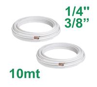 Tubi rame coppia 1/4'' e 3/8'' mt 10 isolato per climatizzatore