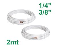 Tubi rame coppia 1/4'' e 3/8'' mt 2 isolato per climatizzatore