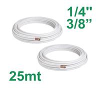 Tubi rame coppia 1/4'' e 3/8'' mt 25 - isolati per climatizzatore