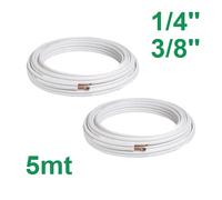 Tubi rame coppia 1/4'' e 3/8'' mt 5 isolato per climatizzatore