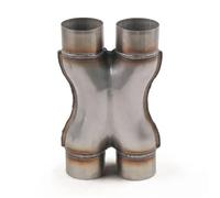 Tubi Scarico Auto Di Scarico Per Auto In Acciaio Inossidabile Da 2,25'', 2,5'' E 3'', Terminale Scarico Universale A Quattro Vie Con Tubo Di Scarico A X-pipe.(3inch)