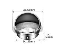 Tubi sfiato asciugatrice griglia sfiato estrattore esterno naso acciaio inox [EEK: No]