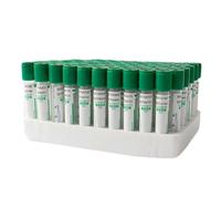 Tubi sottovuoto in vetro per raccolta del sangue, 100 pezzi, eparina sodio e litio, 3 ml/5 ml/10 ml con tappo a vite per uso in laboratorio