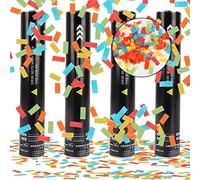 Tubi Sparacoriandoli Matrimonio*4pcs, XiXiRan Sparacoriandoli Compleanno, Cannone Spara Coriandoli Laurea, Coriandoli Popper, Cannone Biodegradabile