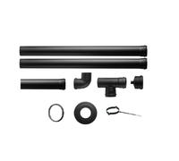 Tubi stufa a pellet acciaio mm 80 cm 25 50 100 curva 45° 90° T rosone condensa