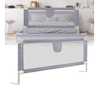 Tubiaz 180CM Barriera per letto, Barriera pieghevole per letto per bambini, Protezione per letto per bambini per prevenire le cadute, Barriera per bambini piccoli, Facile da montare, Grigio