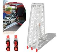 Tubiaz 1X Rampe di Carico, Rampa Pieghevole 340 kg Max, Antiscivolo Rampa di Accesso, Robuste Rampa per rimorchio, per moto, ATV, quad, auto,Mobilità su Sedia a Rotelle