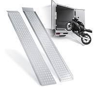 Tubiaz 2X Rampe di Carico, Rampa di Accesso 400 kg Max, Rampe per auto Dimensioni 160 x 23,5X 4cm, Antiscivolo Rampa per Rimorchio,per Garage, Marciapiede, Camion, Scooter, Bici, Moto