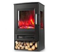 Tubiaz Camino elettrico con termoventilatore, telecomando 900/1800 W, con funzione di riscaldamento termostatico, timer, riscaldamento elettrico a LED, effetto camino, applicazione WiFi, camino da