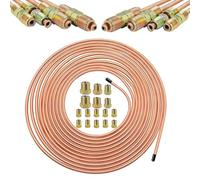 TUBING LINEA FRENO - Kit di tubo della linea freno per auto | 3/16 Freni Linee rotolo di bobina tubo | Linee freni in lega di rame-nichel da 25 piedi con per facilitare la flessione e la fuga