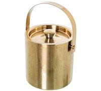 TUBITERA C/TAPA Y ASA ACERO INOX. ORO MATE, GRABADO LLUVIA_°15X16/26CM