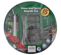 Tubo 15m Ugello di Spruzzo + Adattatore 1/2 " Pollici Irrigazione