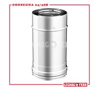 Tubo 25cm Doppia Parete Coibentato Apros Acciaio Inox Aisi316L Testato V2 T250