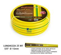 TUBO 5/8" IRRIGAZIONE GIARDINO ACQUA PLAY 3 STRATI GIALLO Ø 15 mm X 25 METRI