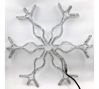 Tubo a forma di fiocco luminoso di Natale con 96 led e 8 giochi di luci 48x48 cm