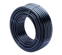 Tubo a goccia 16 mm liscio cieco. Tubo di irrigazione a goccia. Tubo antigoccia in polietilene da 50 metri e 16 millimetri senza gocciolatori, colore: nero