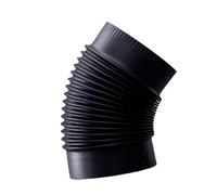 Tubo a gomito a 45° per stufe e camini, accessorio per stufa da campeggio all'aperto, adattatore per canna fumaria, cambio direzione fumo (S)