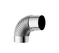 Tubo a Gomito a 90° Ø 60mm, Tubo di Scarico in Acciaio Inossidabile Tappo Antivento Curva per Rivestimento del Camino a Gomito a 90° Tubo per Stufa Multicamino a 90° Tubo di Scarico Fumi per Scaldabag