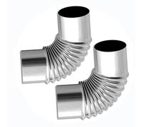 Tubo A Gomito A 90°, 2 Pezzi, 8 Cm, Gomito Ondulato For Camino In Acciaio Inossidabile A 90 Gradi For Stufe A Legna Da Campeggio All'aperto Tubo Di Scarico Dello Scaldabagno