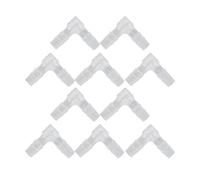 Tubo a Gomito con Innesto da 10 Pezzi, Raccordo in Plastica con Innesto per Tubo a Gomito Adattatore con Giunto Spinato Uguale a 90 Gradi a Forma di L, per Irrigazione Dell'acquario(6mm)