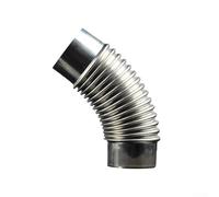 Tubo a gomito in acciaio inossidabile a 45 gradi per ventilazione di camini e stufe fumarie multiple, compatibile con caminetti a legna e uso esterno (80 mm)