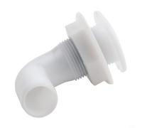 Tubo a gomito in nylon a 90 gradi per scarico di sentina con coda spinata, progettato per un'installazione senza cuciture e un controllo affidabile del flusso d'acqua (bianco)