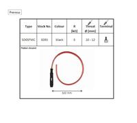 TUBO A INNESTO IN EBANITE NGK DRITTO NERO (CAVO DA 50 CMM) (NO 8393)