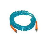 Tubo a spirale, avvitamento, molla antipiega, tessuto rinforzato, PU, G 3/8, tubo ø 12 x 8, PN a 23°C max. 14 bar, lunghezza 7,5 m