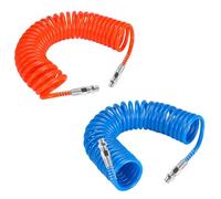 Tubo a Spirale per Aria Compressa, Set di Tubi Flessibili ad Aria Compressa da 4 m Blu e Rosso M22 x 1,5 Tubo a Spirale per Camion, Rimorchi e Agricoltura