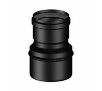 TUBO ACCESSORI PELLET MONOPARETE Ø80 - Ø100 ACCIAIO AL CARBONIO SMALTATO NERO