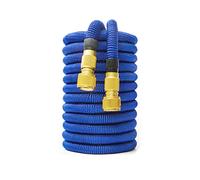 Tubo acqua da giardino estensibile, doppio connettore in metallo, bobina in PVC ad alta pressione, tubi acqua magici for giardino, fattoria, irrigazione autolavaggio.(Blue,75FT-22M)