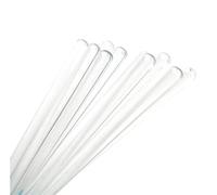 Tubo acrilico rigido 12 pezzi Bacchette di vetro trasparente Barra deviazione in borosilicato Becher da laboratorio Asta agitazione in for bevande e cocktail(0.2x6inch)