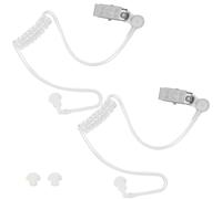 Tubo Acustico Aria di Ricambio Walkie-talkie, 2 Pezzi Auricolare Condotto Aria con Clip, Trasparente Coil Acustico Compatibile con Baofeng Retevis Motorola Kenwood Walkie Talkie