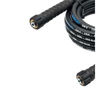 Tubo ad alta pressione DN6 2SN 400 bar, prolunga M22 x 1,5 IG con spinotto, protezione antipiega, tubo HD HDS, adatto per idropulitrici Karcher Kranzle fino a 155 °C, resistente all'abrasione