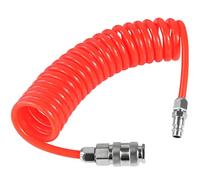 Tubo ad aria compressa con attacco rapido, 20 bar 1/4", tubo a spirale lungo 5 mm ID X 8 mm AD, protezione antipiega per una maggiore durata, tubo del compressore altamente flessibile per compressori