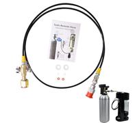 Tubo adattatore per CO2, ad alta pressione, 150 cm, con valvola di sicurezza 3000 PSI, tubo di riempimento CO2, adattatore per bottiglia di CO2 da 2 kg, bombola di gas argon