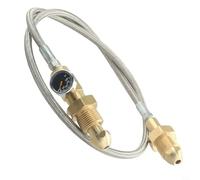 Tubo adattatore per stazione di ricarica, per BS 341 n. 3 UK Argon Cilindro Bottiglia G 5/8 Filettatura DX 90 cm Acciaio Inox Alta Pressione 2000 PSI